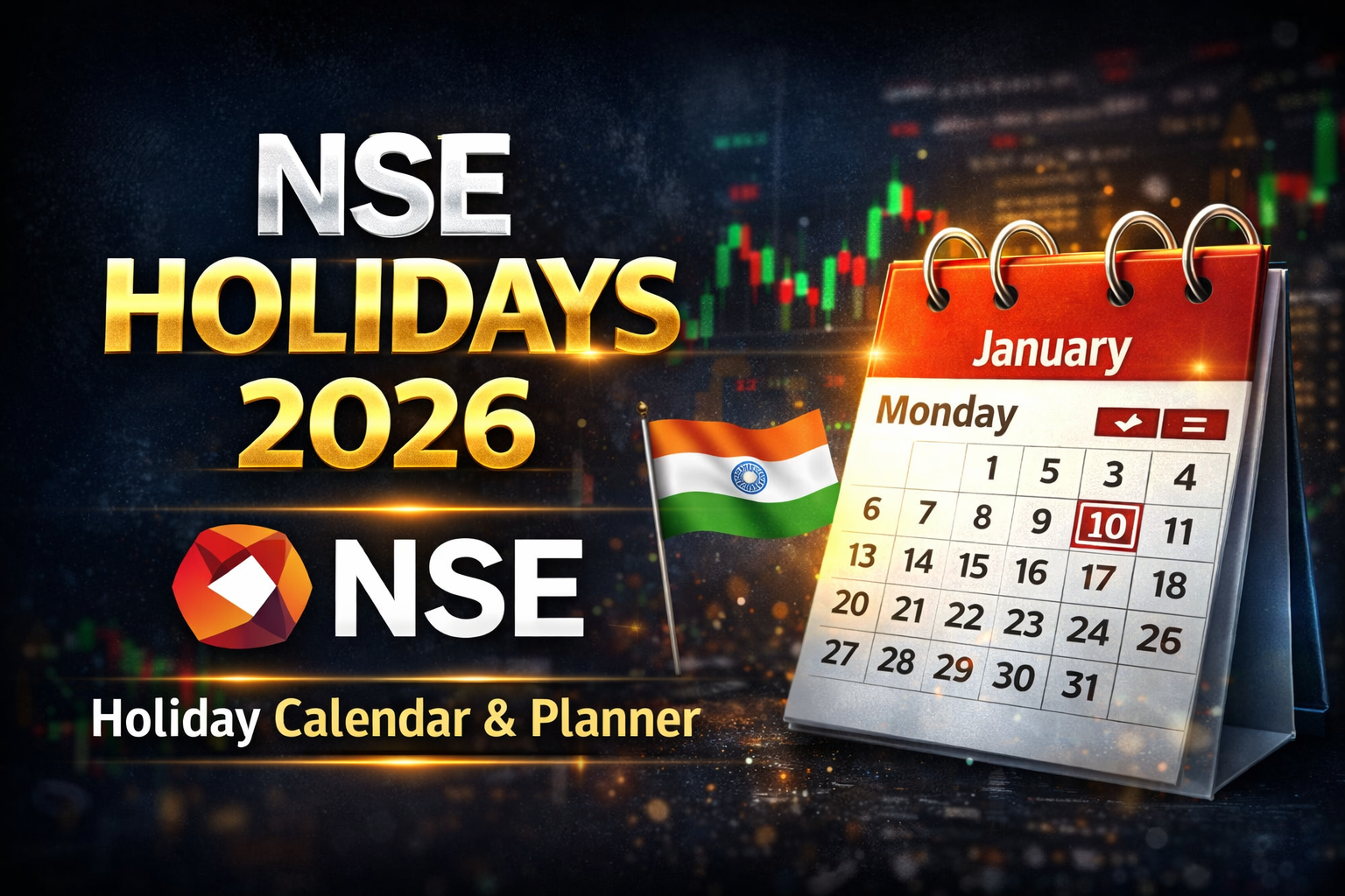 NSE Holidays 2026: Complete Stock Market Holiday Calendar & Planner