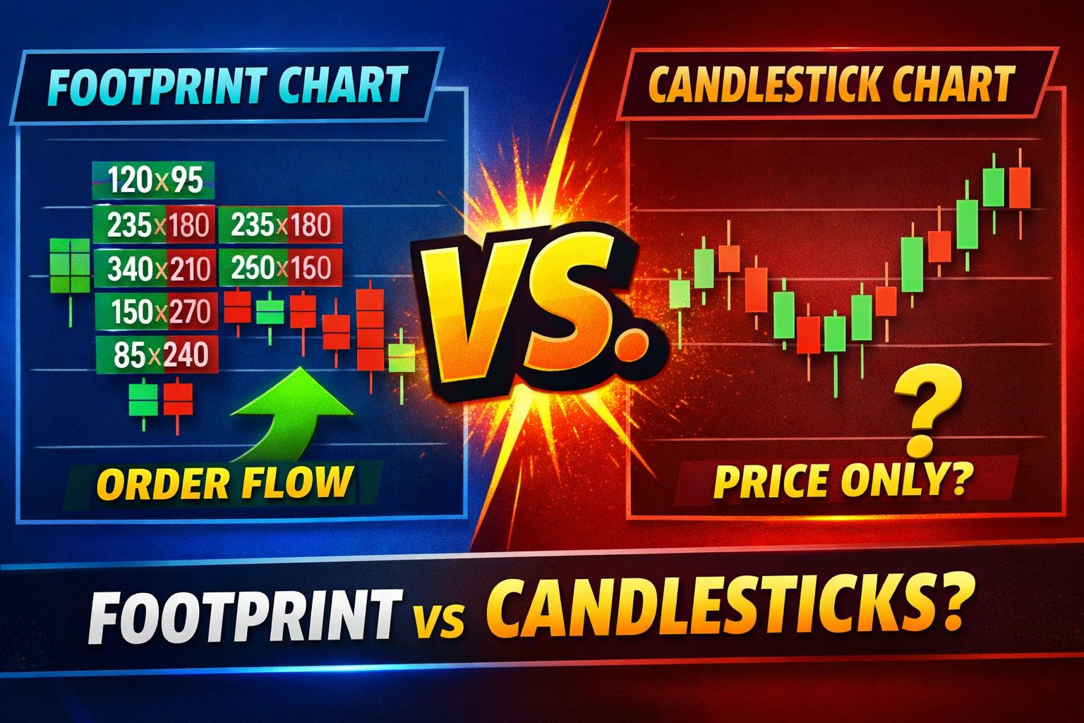 Difference Between Footprint vs Traditional Candlesticks