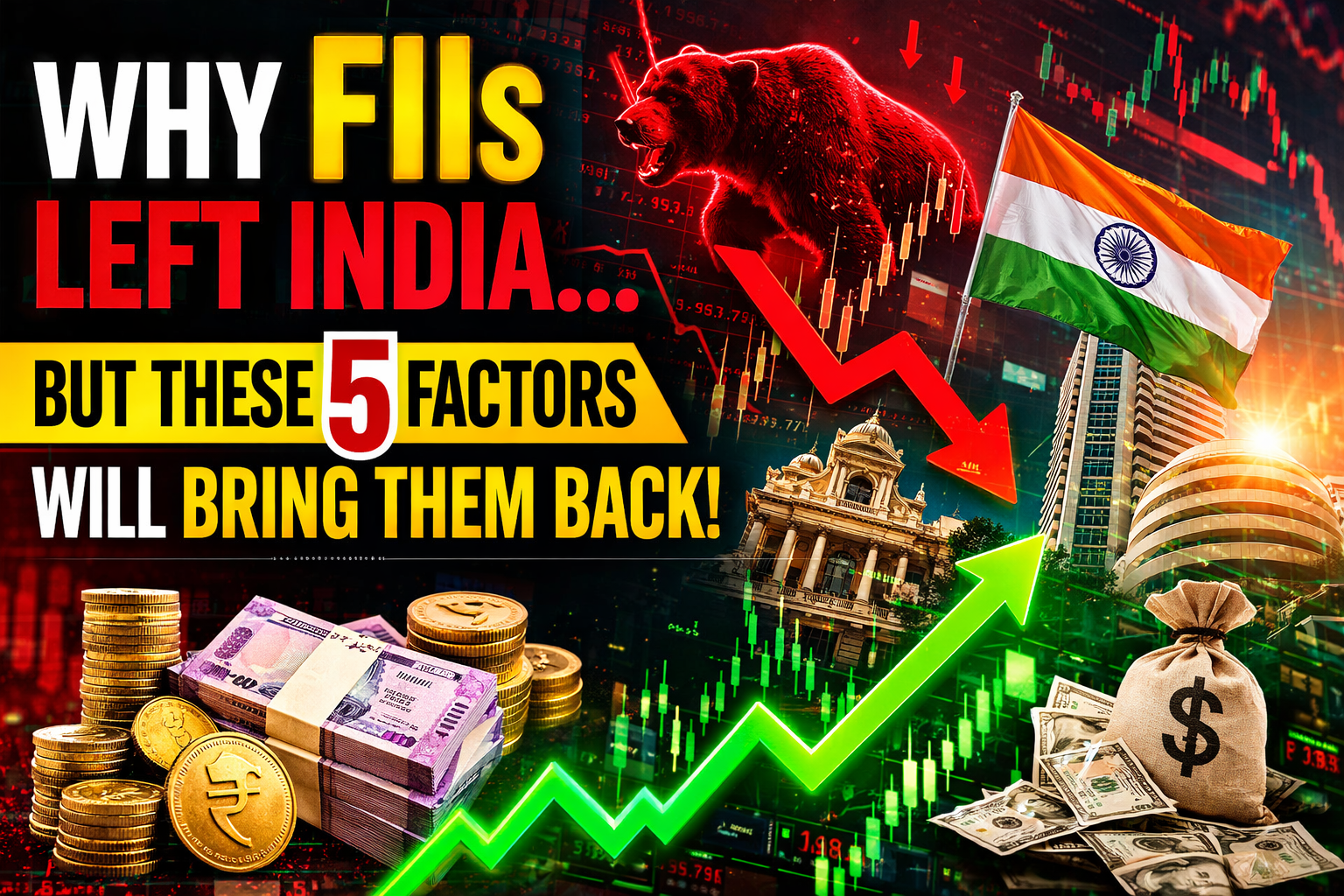 FIIs Left India — But These 5 Factors Could Force Foreign Investors to Return to Dalal Street